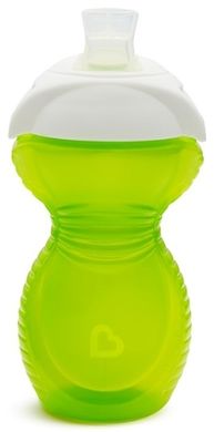 Бутылочка-непроливайка Munchkin "Chew Proof" 296мл. (зеленая), Зелёный, 296 мл, Силикон, Пластик, от 9-ти месяцев, Пластик