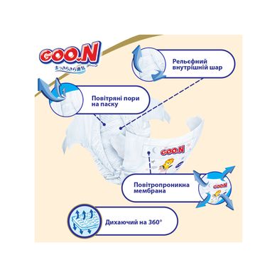Підгузки Goo.N Premium Soft на липучках розмір 5 XL 12-20 кг унісекс 40 шт.