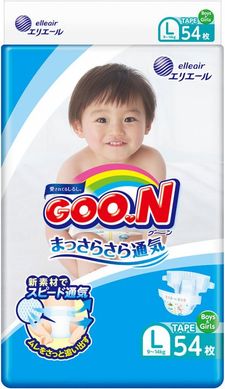 Подгузники  GOO.N для детей (9-14 кг)  54 шт, L (9-14 кг)