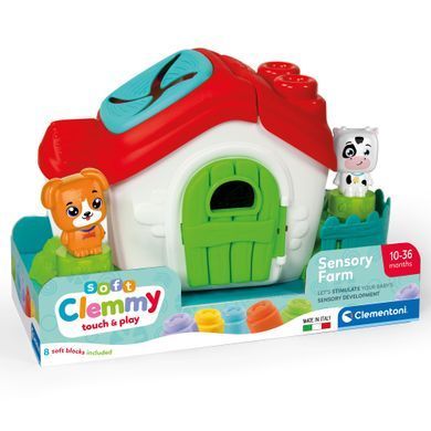 Ігровий набір з конструктором Clementoni "Sensory Farm", серія "Soft Clemmy"