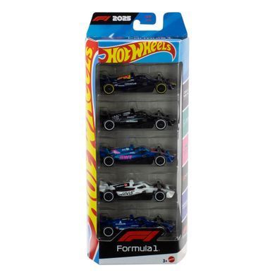 Набір з 5-и базових машинок "Формула 1" Hot Wheels