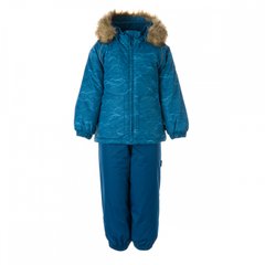 Комплект зимовий (куртка + напівкомбінезон) HUPPA AVERY бірюзово-зелений з принтом/бірюзово-зелений