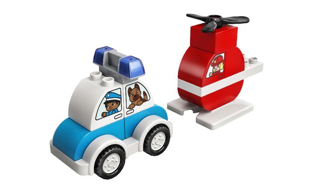 Конструктор LEGO DUPLO My First Пожежний вертоліт і поліцейська машина