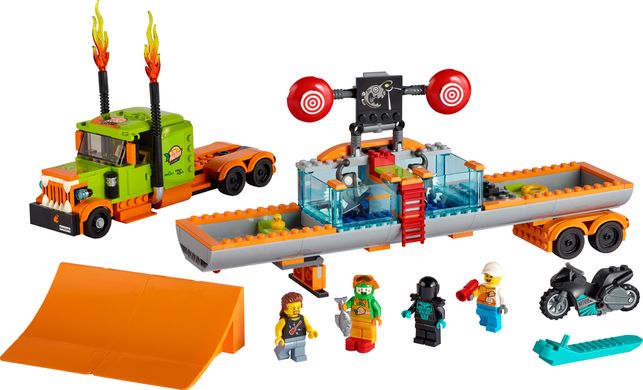 Конструктор LEGO City Stuntz Каскадерська вантажівка (60294)  , 6+, City, Хлопчик