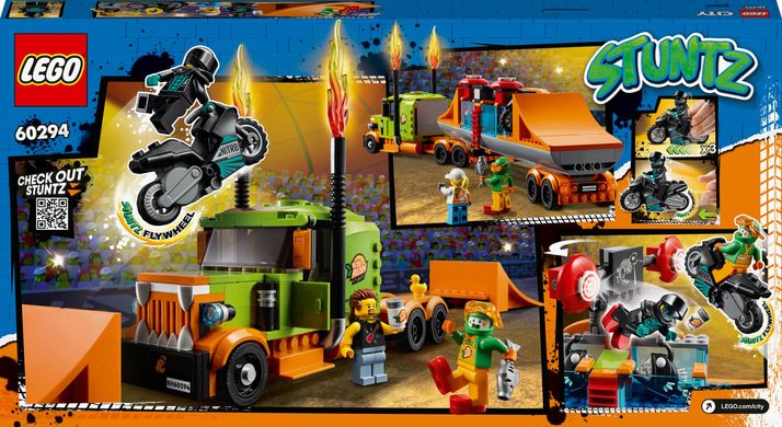 Конструктор LEGO City Stuntz Каскадерська вантажівка (60294)  , 6+, City, Хлопчик