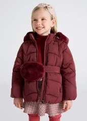 Куртка для дівчинки Mayoral з поясною сумочкою бордо
