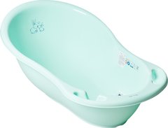 Класична ванночка  "Зайчик"  з термометром, Блакитний, від народження, 86х54х31 см, Класична з термометром та зливом, Пластик
