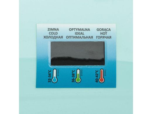 Классическая ванночка  "Зайчик" з термометром, Голубой, от рождения, 86х54х31 см, Классическая с термометром и сливом, Пластик