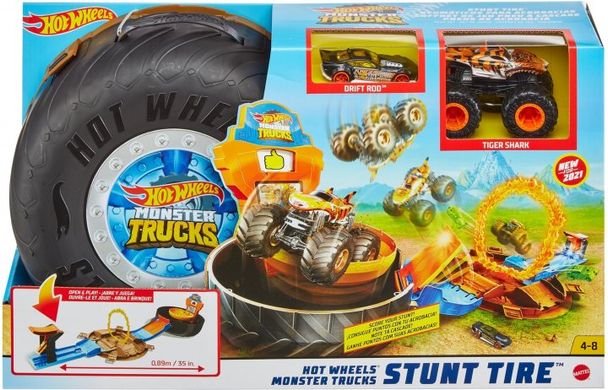 Набір Hot Wheels Monster trucks "Трюки в шині", 4+, Унісекс