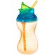 Непроливная бутылочка Munchkin Mighty Grip 296 мл с силиконовой трубочкой, Оранжевый, 296 мл, Пластик, 1+, Пластик