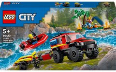 Конструктор LEGO City Пожежний позашляховик з рятувальним човном