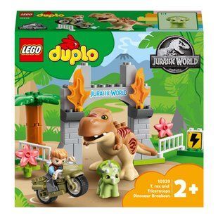 Конструктор LEGO Duplo Утеча тиранозавра і трицератопса (10939), 2+, DUPLO&reg;, Унісекс