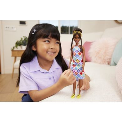 Лялька Barbie "Модниця" в сукні з візерунком у ромб