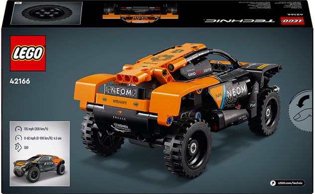 Конструктор LEGO Technic Автомобіль для перегонів NEOM McLaren Extreme E 252 деталей (42166) - зображення 8 Конструктор LEGO Technic Автомобіль для перегонів NEOM McLaren Extreme E 252 деталей (42166) - зображення 1 Конструктор LEGO Technic Автомобіль дл