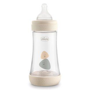 Пляшечка пластикова Chicco Perfect 5, 240 мл, 2 м+, Бежевий, 240 мл, Силікон, Пластик, від 2-х місяців, Пляшечка