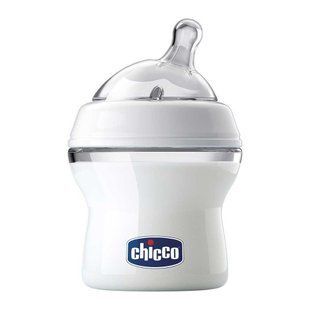 Пляшечка пластикова Chicco Natural Feeling 150 мл , соска силіконова 0+ , нормальний потік, Білий, 150 мл, Силікон, Пластик, від 0 місяців, Пляшечка, Анатомічна, Силікон , пластик