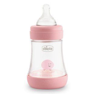 Пляшечка пластикова Chicco Perfect 5, 150 мл, 0 м+, Рожевий, 150 мл, Силікон, Пластик, від 0 місяців, Пляшечка