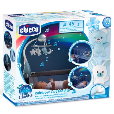 Мобіль-проектор на ліжечко 3 в 1 Chicco "Веселка"