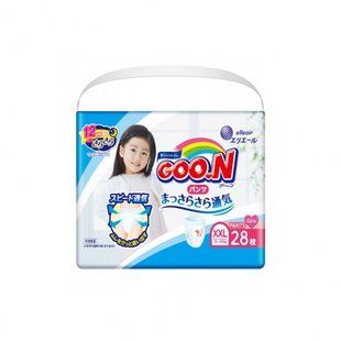 Підгузки трусики Goo.N для дівчат розмір XXL 28 шт, XXL (13-25 кг)