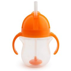 Пляшка-непроливайка Munchkin "Tip&Sip" 207 мл (помаранчева), Помаранчевий, 207 мл, від 6-ти місяців, Пластик
