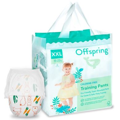 Подгузники-трусики Offspring Hugs Bunny, размер XXL, 15-23 кг, 24 шт.