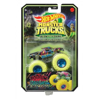 Базова машинка-позашляховик 1:64 "Сяючі в темряві" серії "Monster Trucks" Hot Wheels (в ас.)