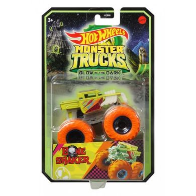 Базова машинка-позашляховик 1:64 "Сяючі в темряві" серії "Monster Trucks" Hot Wheels (в ас.)