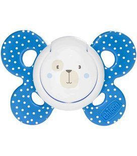 Пустушка Chicco Physio Comfort силіконова від 6 до 16 місяців 1 шт, Блакитний, від 6 до 16 місяців, Пустушки, Анатомічна, Силікон