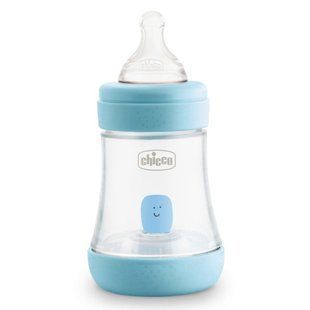 Пляшечка пластикова Chicco Perfect 5, 150 мл, 0 м+, Блакитний, 150 мл, Силікон, Пластик, від 0 місяців, Пляшечка