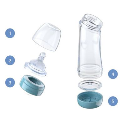 Пляшечка пластикова вигнута Chicco WELL-BEING, 250 мл, соска силікон, Блакитний, 250 мл, Силікон, Пластик, від 0 місяців, Пляшечка