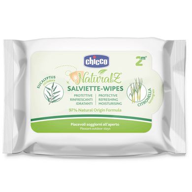 Серветки захисні від комарів Chicco Naturalz, 20 шт.