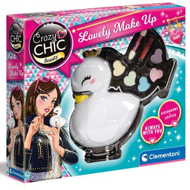 Детский набор косметики для макияжа Clementoni "Lovely Make Up. Swan", серия "Crazy Chic"