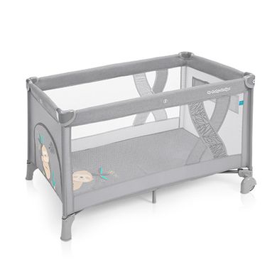 Ліжечко-манеж Baby Design Simple (07 Light Gray), от 6-ти месяцев