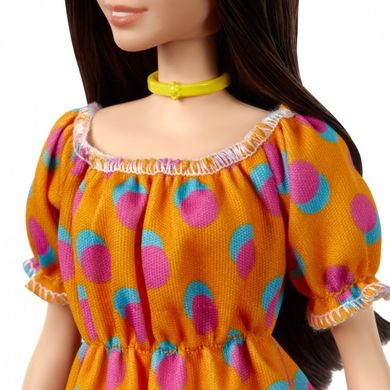 Кукла Barbie "Модница" в платье в горошек с открытыми плечами, 3+, Модниця, Девочка
