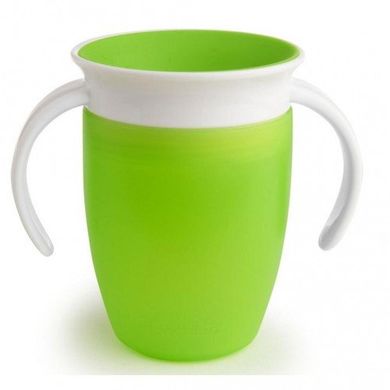 Чашка-непроливайка Munchkin "Miracle 360°" 207 мл (салатовая), Салатовый, 207 мл, Пластик, от 6-ти месяцев, Пластик