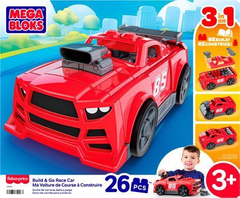 Конструктор 3-в-1 "Гоночний автомобіль" Mega Bloks