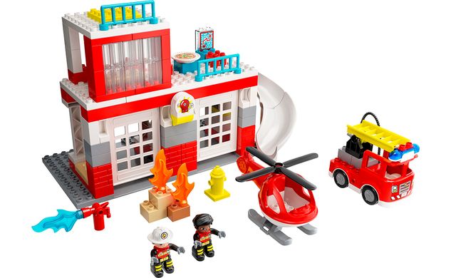 Конструктор LEGO DUPLO Town Пожежна частина та вертоліт