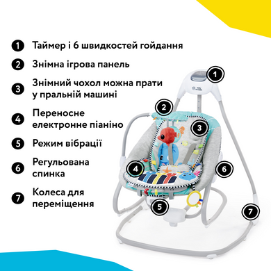 Крісло-гойдалка 4 в 1 Baby Einstein "Kick to It"