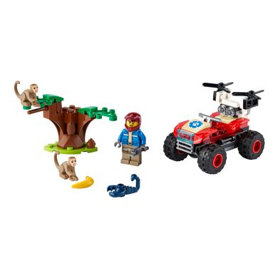 Конструктор LEGO City Квадроцикл для порятунку диких тварин (60300), 5+, City, Хлопчик