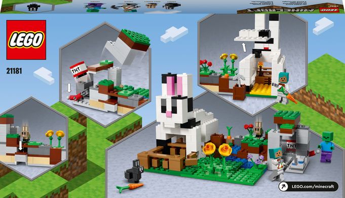 Конструктор LEGO Minecraft "Кроляче Ранчо"