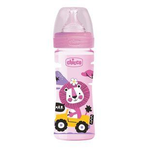 Пляшечка пластикова Chicco WELL-BEING, 250 мл, соска силікон, 2 м+