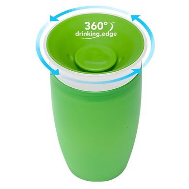 Бутылочка-непроливайка Munchkin Miracle 360° 296 мл (зеленая), Зелёный, 296 мл, Пластик, 1+