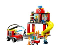 Конструктор LEGO City Fire Department Пожарное депо и пожарная машина 153 деталей (60375)