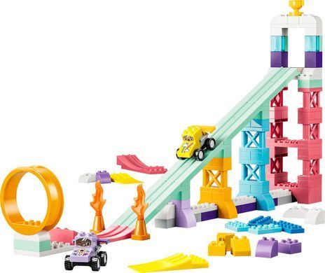 Конструктор LEGO DUPLO 3 в 1 Цікаві гірки та трампліни з автомобілями