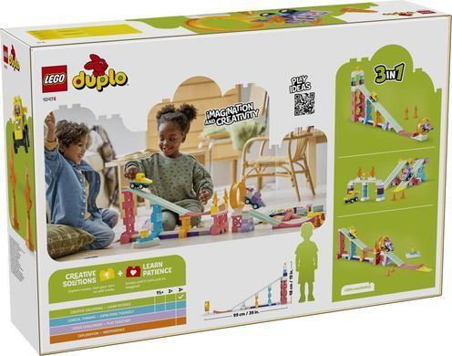 Конструктор LEGO DUPLO 3 в 1 Цікаві гірки та трампліни з автомобілями