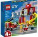 Конструктор LEGO City Fire Department Пожежне депо та пожежна машина 153 деталі (60375)