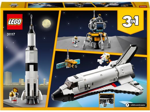Конструктор LEGO Creator Приключения на космическом шаттле (31117)  , 8+, Creator 3-in-1, Унісекс