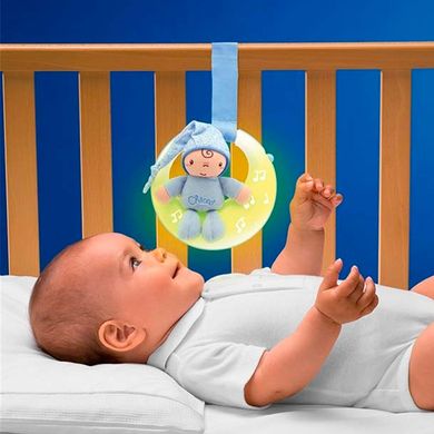 Іграшка музична на ліжечко Chicco Good Night Moon, від народження, Хлопчик, Бавовна