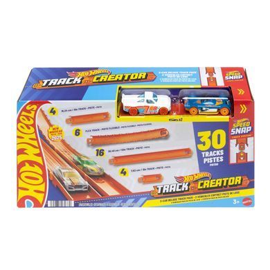 Великий набір доріжок для треку з 2 машинками серії "Track Creator" Hot Wheels
