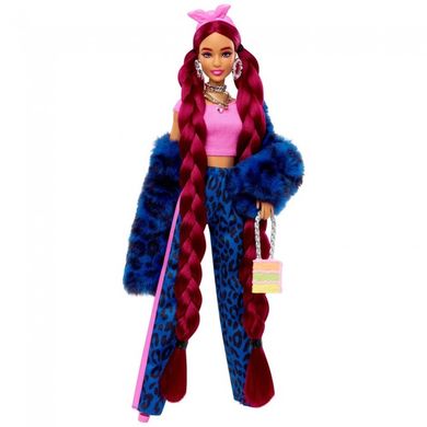 Лялька Barbie "Екстра" у синьому леопардовому костюмі